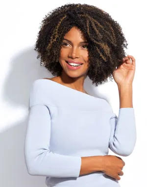100% Premium Synthetic Fibre Wig Contoured Curls
