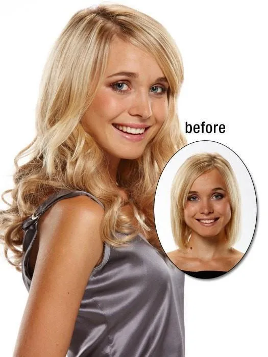 14" easiVolume Clip-In Volumizer (1pc) | 100% Human Hair Topper | CLOSEOUT