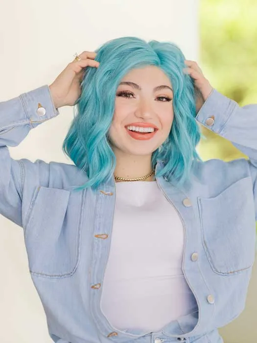 Blue Babe | Synthetic Lace Front Wig (Mono Part)