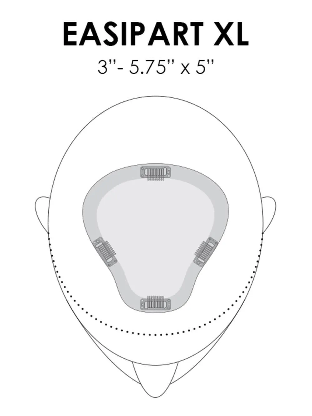 easiPart HD XL 8" | HF Synthetic Hair Topper