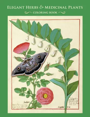 Elegant Herbs & Medicinal Plants Coloring Books