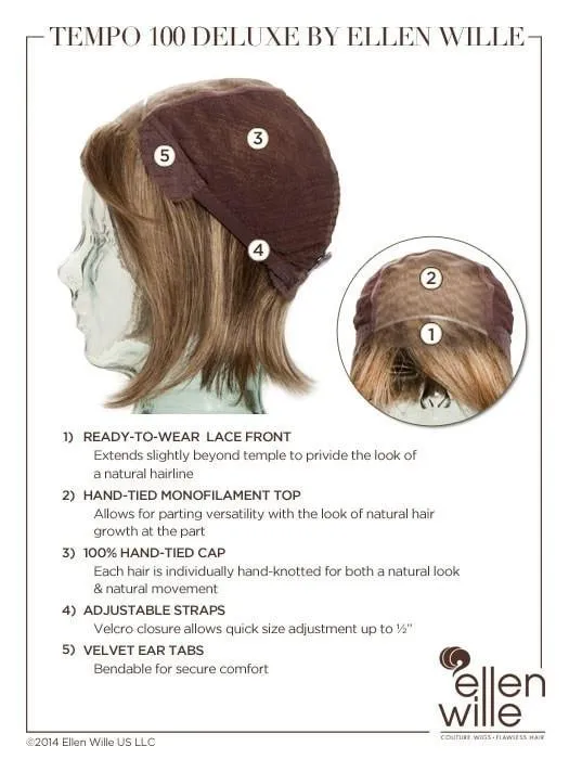Tempo 100 Deluxe Large | Synthetic Lace Front Wig (Hand-Tied)